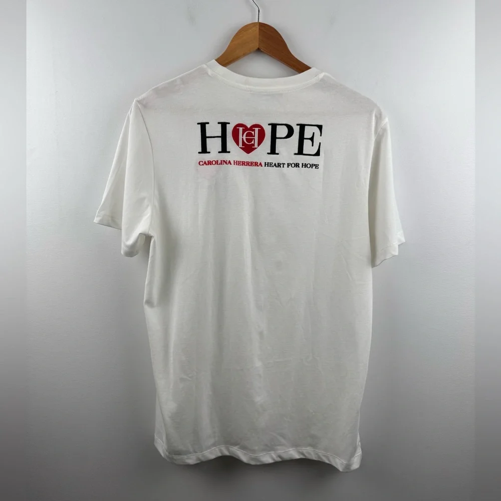 NWT Carolina Herrera Men White T Shirt Size Medium
